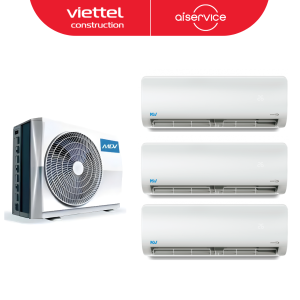 Bảo dưỡng điều hòa Multi treo tường 1 dàn nóng 3 dàn lạnh (Không bao gồm hàng nội địa)